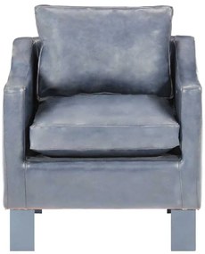 286957 vidaXL Фотьойл, сив, естествена кожа