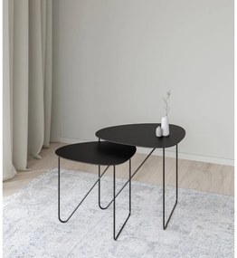 Черна метална масичка за кафе 37x44 cm Curve M Bull – LIND DNA