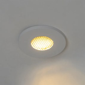 Комплект от 6 модерни вградени спота за баня бели IP54 - Shed Honey