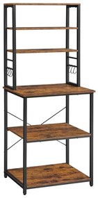 Стелаж MARGE, кафяв/черен