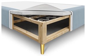 Светлосиньо кадифено единично легло , 90 x 200 cm Lia - Milo Casa