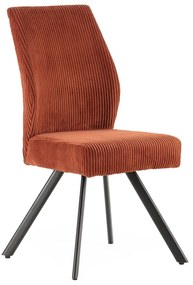 Оранжеви велурени трапезни столове в комплект 2 бр. Anibal – Marckeric