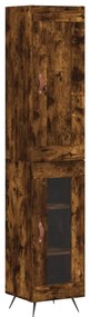 3200366 vidaXL Висок шкаф, опушен дъб, 34,5x34x180 см, инженерно дърво