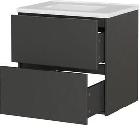 Антрацитен матов стенен шкаф за мивка 61x61 cm Bodera – Germania