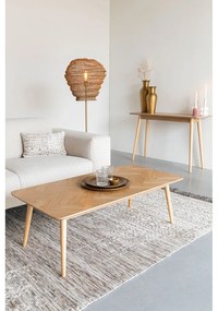 Масичка за кафе с дъбов плот в естествен цвят 60x120 cm Fabio – White Label