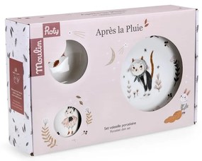 Детски порцеланов комплект за хранене 3 бр. Après la Pluie - Moulin Roty
