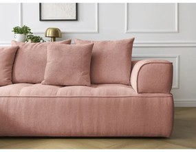 Розов шенилов ъглов диван (ляв ъгъл/L форма) Whesley – Bobochic Paris