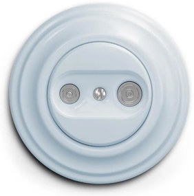 Kliklap - Ретро антена розетка TV+R (крайна) с синя рамка