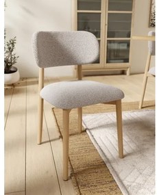 АЛДО Бежово лате (тъкан Монза 60)/рамка лакиран дъб - ДЪРВЕН СТОЛ БУКЛЕ ЗА ДНЕВНА, ТРАПЕЗАРИЯ, КУХНЯ РЕТРО