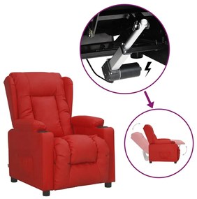 3093449 vidaXL Изправящ стол, виненочервен, изкуствена кожа