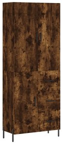 3195912 vidaXL Висок шкаф, опушен дъб, 69,5x34x180 см, инженерно дърво