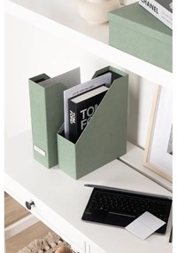Зелени картонени органайзери в комплект 5 бр. за докумнети Holger Canvas Paper Laminate – Bigso