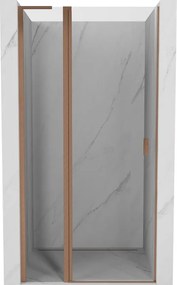 Mexen Mist L люлееща се врата за душ 95 см, прозрачна, четкана мед - 8A4L-095-000-65-00