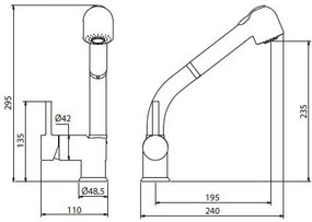 Кухненски кран Teorema Mony