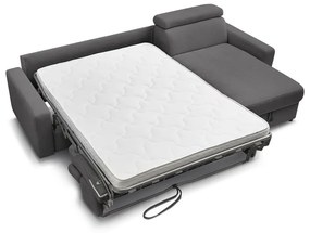 Тъмносив разтегателен ъглов диван (променлив) Monaco – Bobochic Paris