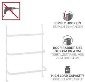 Висяща стоманена поставка за кърпи в матово бял цвят Irpinia – Wenko