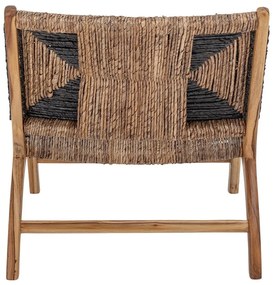 Черно-кафяв фотьойл с плетка Grant - Bloomingville