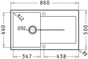 мивка Pyramis Ithaka 1B 1D-Volcano-86 x 50 cm.