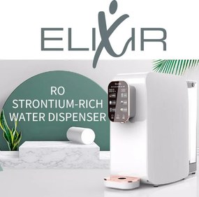 Диспенсър за пречистване и затопляне на чешмяна вода ELIXIR, 2100W, 38-99C, Обратна осмоза, Минерално обогатяване, Черен