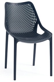 Черен пластмасов градински стол Bilros - Rojaplast