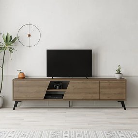 ТВ мебел Fiona от меламин в цвят светъл орех 180x35,6x48см.