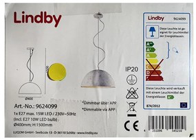 Lindby - LED RGB Димируем пендел CAROLLE LED/10W/230V