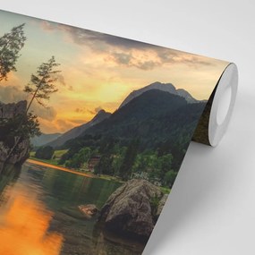 Фототапет – Планински пейзаж край езеро