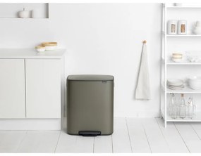 Кош за боклук Brabantia Bo Pedal 1003184, 60 л, Леко затваряне, Противоплъзгаща основа, Сив