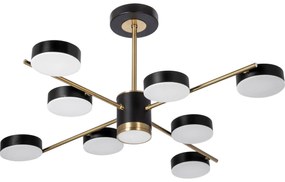 LED Полилей 8xLED/7W/230V + LED/6W 3000-6000K Ø 77 см златист/черен