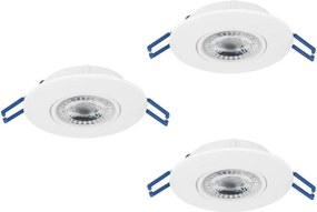 Eglo 300184 - Комплект от 3 вградени LED осветителни тела GEDREZ, LED/4,9W/230V, Ø 9 см, бели