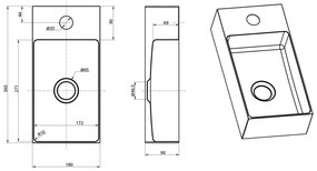 Малък умивалник от неръждаема стомана в меден цвят 36,5x18 cm Aurum – Sapho