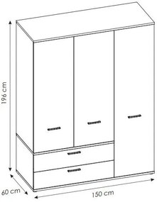 Гардероб Newty 3-door 3D2S