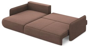 Розов разтегателен ъглов диван с място за съхранение (ляв ъгъл) Nanea – Makamii