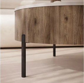 ФРИДА Бежово Таупе / Елегантен Орех – МОДЕРНА ХОЛНА МАСА С ПОВДИГАЩ ПЛОТ И СКРИТО ПРОСТРАНСТВО ЗА СЪХРАНЕНИЕ