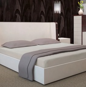 Светлосив чаршаф с ластик - памучен сатен Šírka: 160 cm | Dĺžka: 200 cm