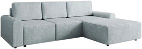 Ъглов диван Bella L-Светлосив-Десен