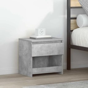 803452 vidaXL Нощни шкафчета, 2 бр, бетонно сив, 40x30x39 см, инженерно дърво