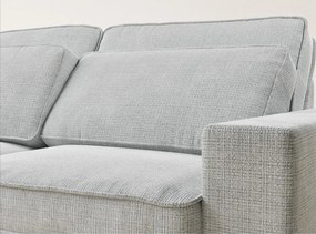 Светлосив шенилов ъглов диван (ляв ъгъл/L форма) Kirou – Maison de Rêve