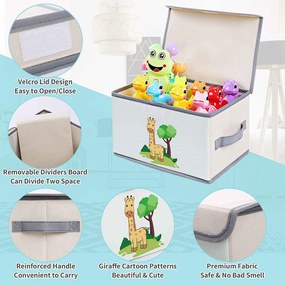 GINGER HOME К-кт 2 бр. текстилни кутии за играчки GIRAFFE