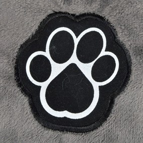 Сиво велурено легло за домашни любимци за куче ø 50 cm Flakes – Love Story