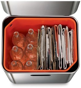 Стоманен контейнер за отпадъци в сребристо 60 л Totem Max - Joseph Joseph