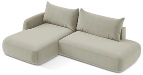 Бежов сгъваем ъглов диван (ляв ъгъл) Hale – Makamii