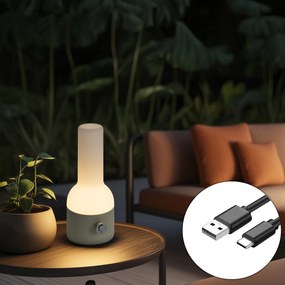 Външни настолни лампи бежово с бяло с вградена акумулаторна LED IP44 - Haard