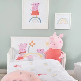Памучно спално бельо за детско креватче 100x135 cm Peppa Pig – Roba