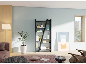 Черна етажерка за книги 97x195 cm Delta - TemaHome