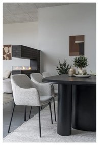 Бял тапициран трапезен стол с подлакътници Melilla – House Nordic