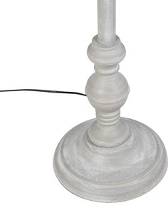 Подова лампа с абажур от лен кафяв 45 см - Classico