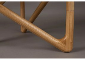 Кръгла масичка за кафе със стъклен плот в естествен цвят ø 80 cm Naia – Dutchbone