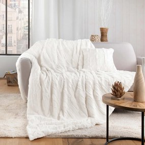Кремаво одеяло от микроплюш 180x220 cm Foxy – douceur d'intérieur