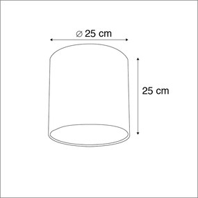 Абажур от кадифе зелен 25/25/25 със златен интериор
